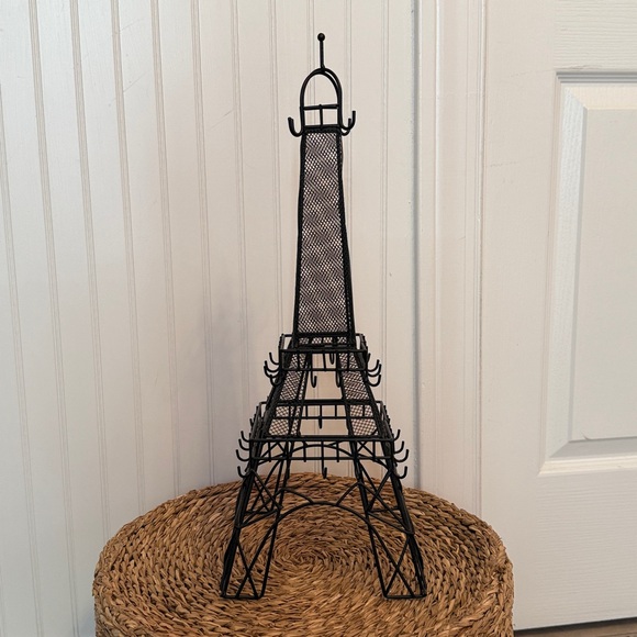 Black Eiffel Tower Wire Sculpture/Jewelry Holder - Picture 3 of 6